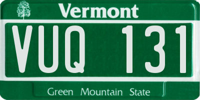 VT license plate VUQ131