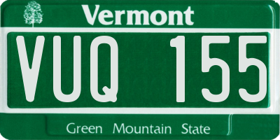 VT license plate VUQ155