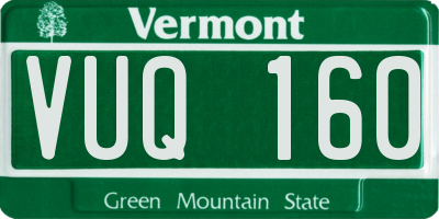 VT license plate VUQ160