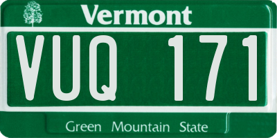 VT license plate VUQ171