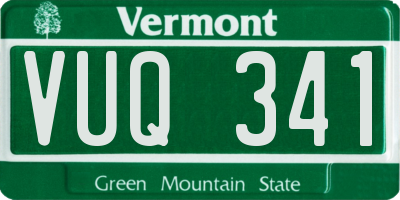 VT license plate VUQ341