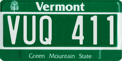VT license plate VUQ411