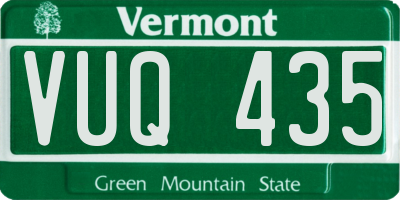 VT license plate VUQ435