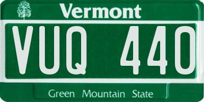VT license plate VUQ440