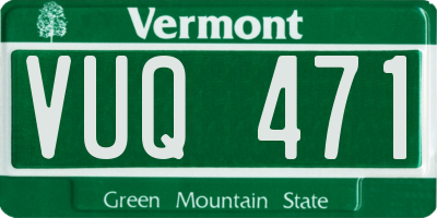 VT license plate VUQ471