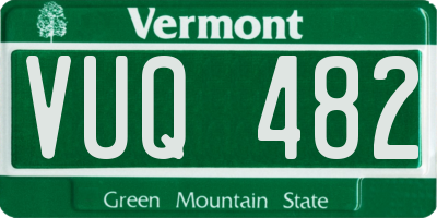VT license plate VUQ482