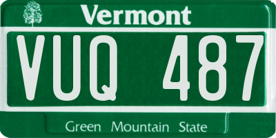 VT license plate VUQ487