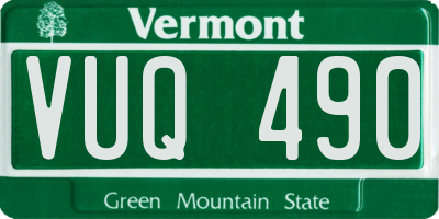 VT license plate VUQ490