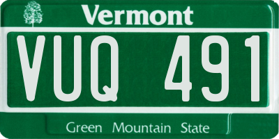 VT license plate VUQ491