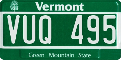 VT license plate VUQ495