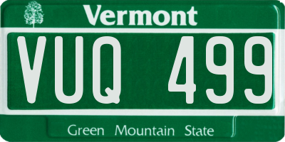 VT license plate VUQ499