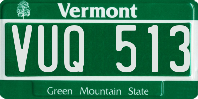 VT license plate VUQ513