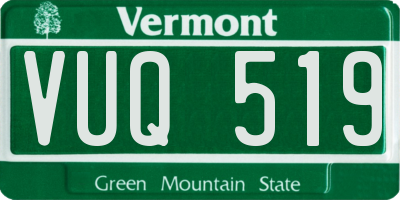 VT license plate VUQ519