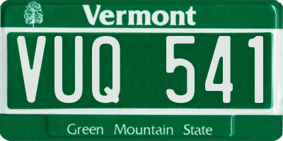 VT license plate VUQ541