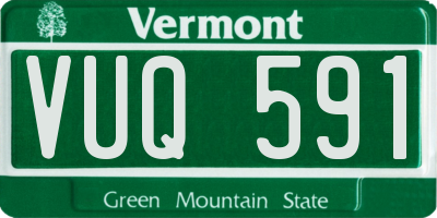 VT license plate VUQ591