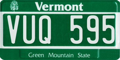 VT license plate VUQ595