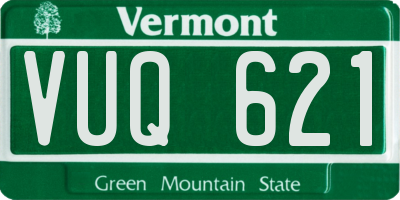 VT license plate VUQ621