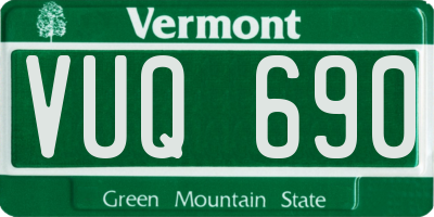 VT license plate VUQ690