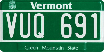 VT license plate VUQ691