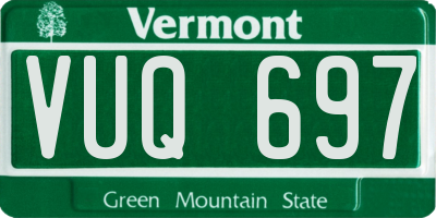 VT license plate VUQ697