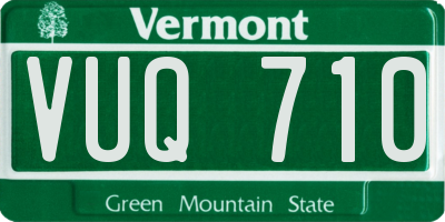 VT license plate VUQ710