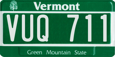 VT license plate VUQ711