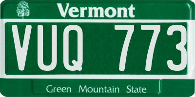 VT license plate VUQ773