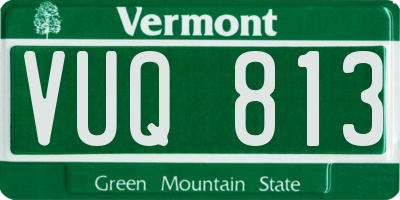 VT license plate VUQ813