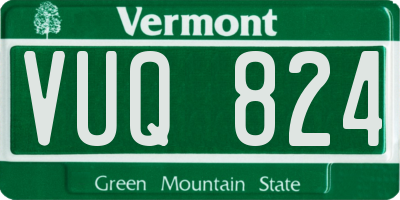 VT license plate VUQ824