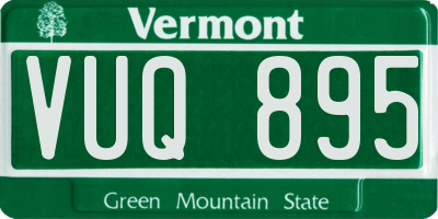 VT license plate VUQ895