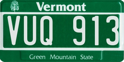 VT license plate VUQ913