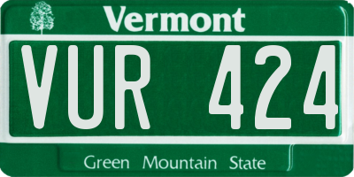 VT license plate VUR424
