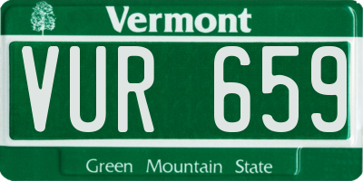 VT license plate VUR659