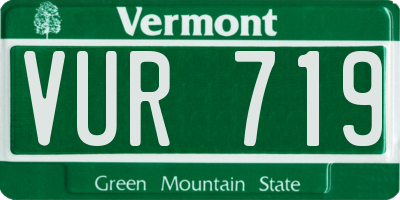 VT license plate VUR719