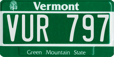 VT license plate VUR797