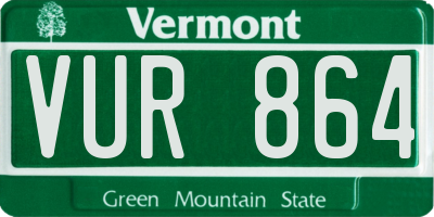 VT license plate VUR864
