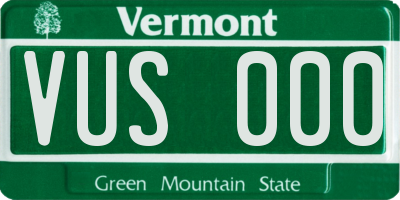 VT license plate VUS000