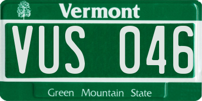 VT license plate VUS046