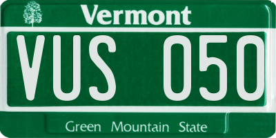 VT license plate VUS050