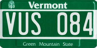VT license plate VUS084