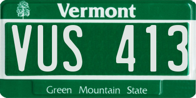 VT license plate VUS413