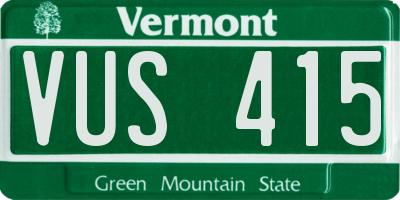 VT license plate VUS415