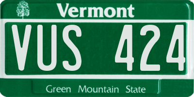 VT license plate VUS424