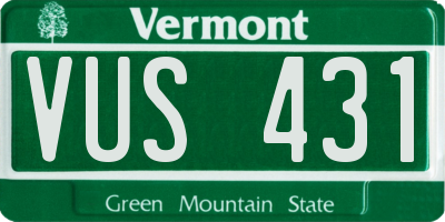 VT license plate VUS431