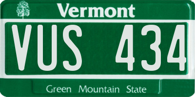 VT license plate VUS434