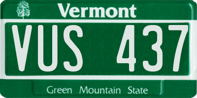 VT license plate VUS437