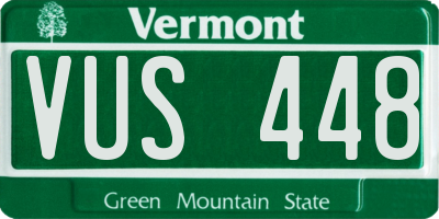 VT license plate VUS448