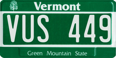 VT license plate VUS449