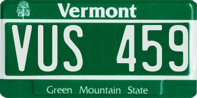 VT license plate VUS459