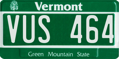 VT license plate VUS464